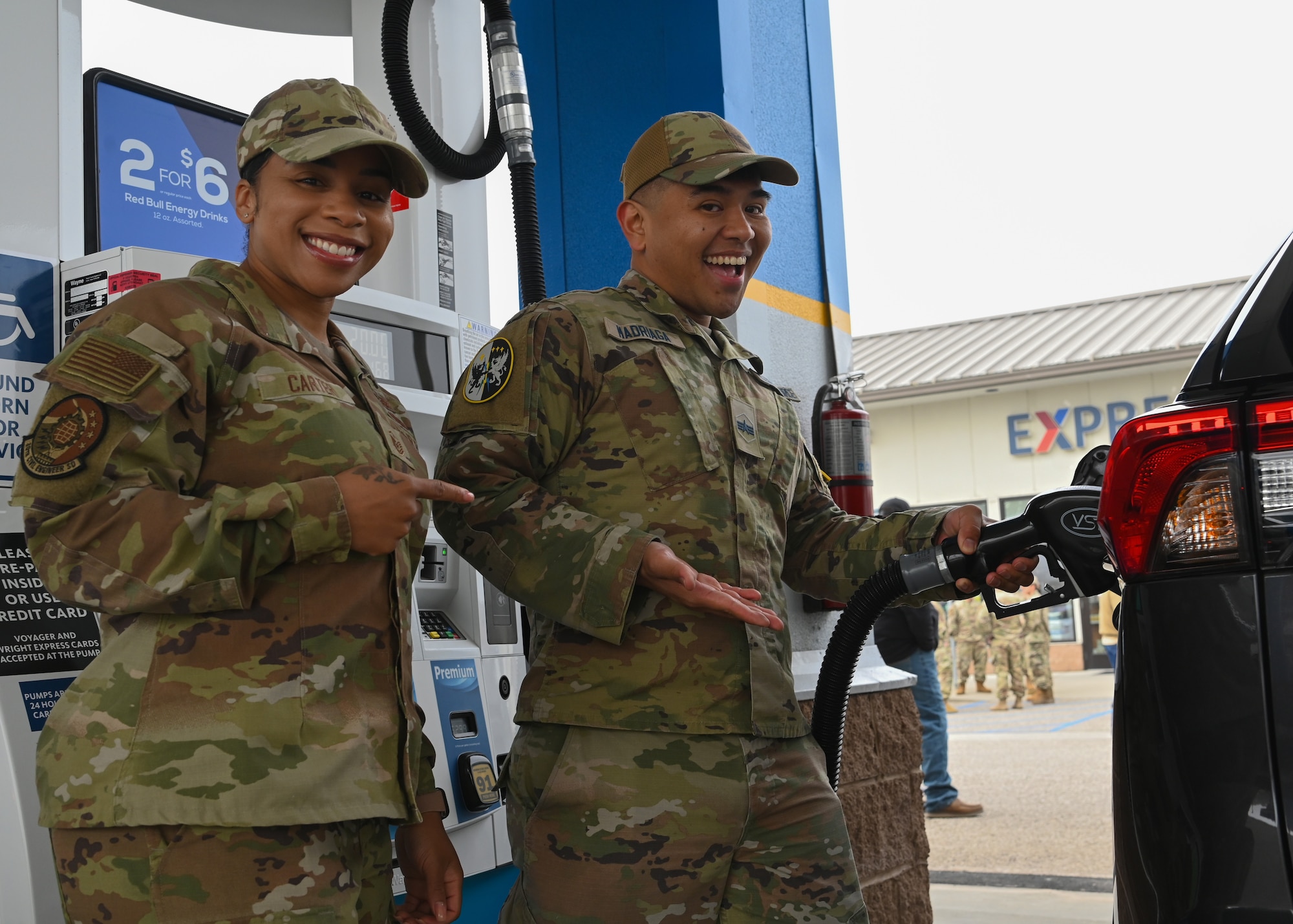 photos of the re-opening of the vsfb gas station
