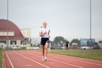 Second Lieutenant Madison Marsh, crowned Miss America 2024, works out on Joint Base San Antonio-Randolph, Texas, on May 16, 2024. Staying active and fit is a cornerstone of Air Force service. (U.S. Air Force photo by Miriam Thurber)