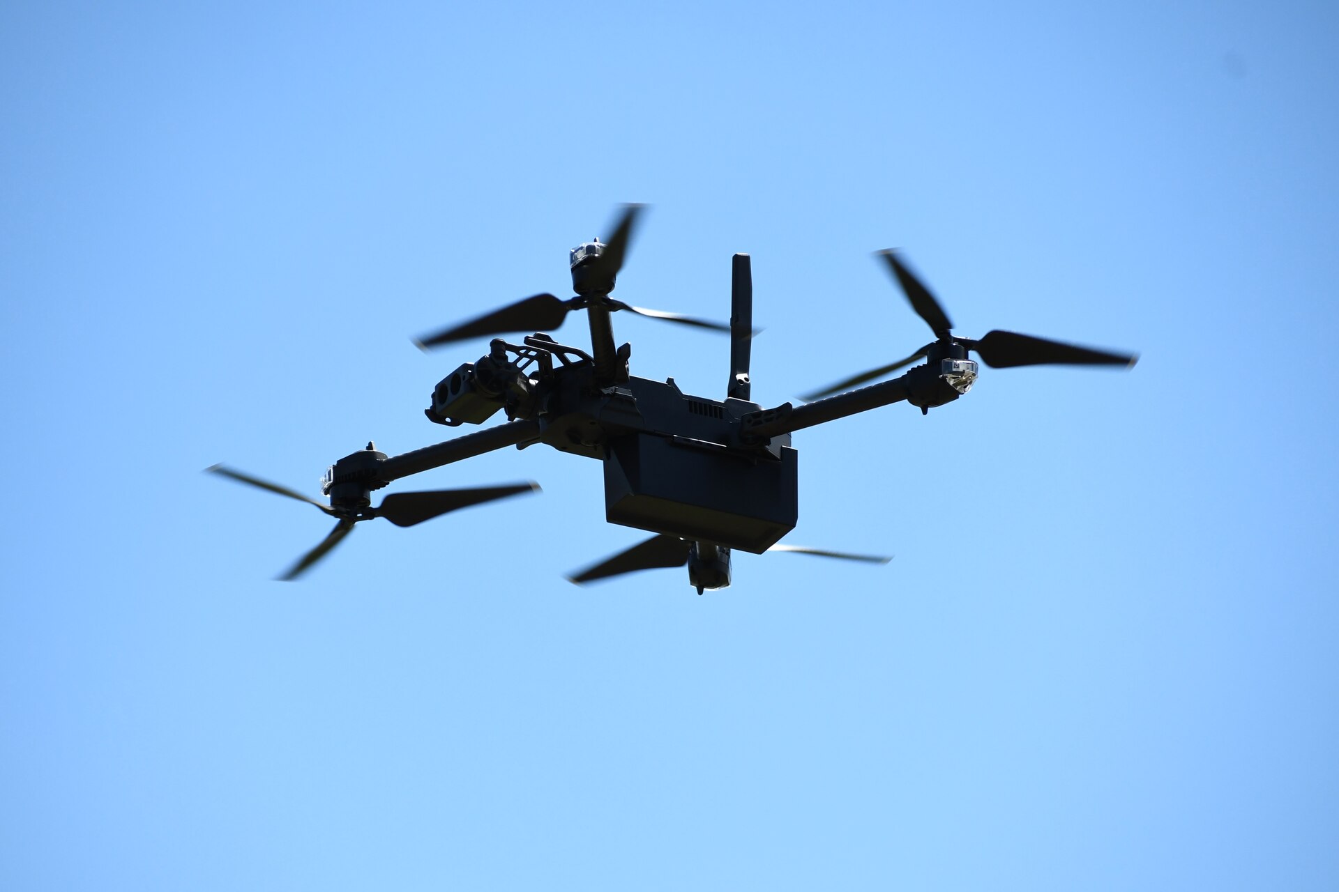 Soldiers with the Army National Guard train with RQ-28A short range reconnaissance quadcopters during a field training exercise at Fort Indiantown Gap, Pennsylvania, June 6, 2024. Instructors with the Pennsylvania National Guard's 166th Regiment Regional Training Institute led the training, where Soldiers gained the most up-to-date knowledge and readiness with these drones. (U.S. Army National Guard photo by Spc. Aliyah Vivier)