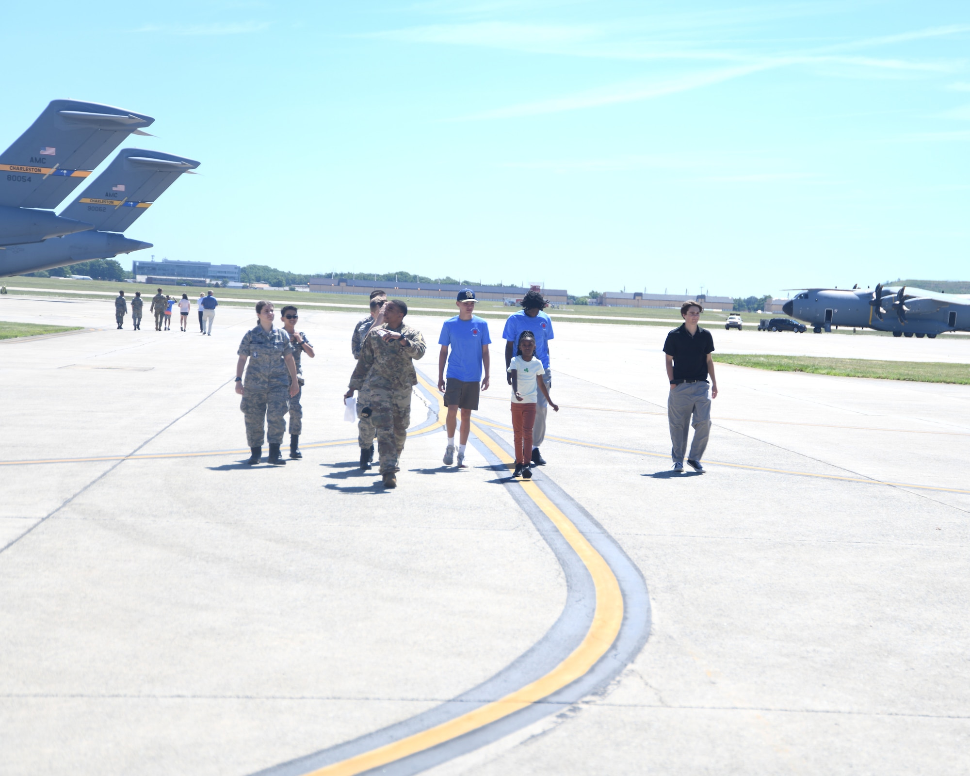 The 459th ARW participated in the JBA Aviation Inspiration Mentorship Day, June 8, 2024. AIM is an opportunity to reach younger audiences about careers and opportunities regarding aviation. Through AIM, the 459th and the JBA mission partners were able to inform, influence, and inspire the next generation of diverse aviators and leaders for the Air Force. (U.S. Air Force phot by Lt. Col. Timothy Smith)