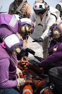 USS Dwight D. Eisenhower (CVN 69) Conducts Rescue Operations in the Red Sea