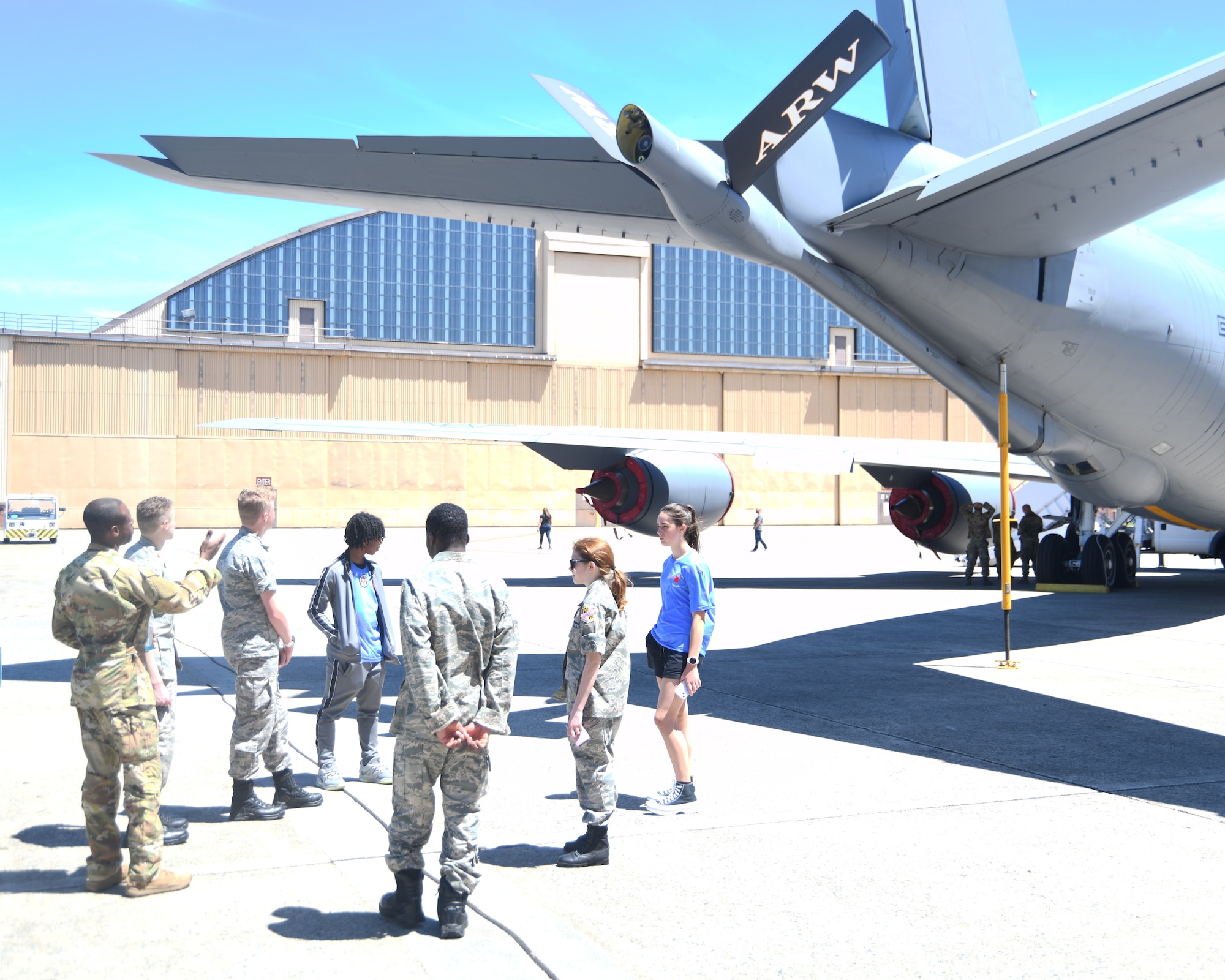 The 459th ARW participated in the JBA Aviation Inspiration Mentorship Day, June 8, 2024. AIM is an opportunity to reach younger audiences about careers and opportunities regarding aviation. Through AIM, the 459th and the JBA mission partners were able to inform, influence, and inspire the next generation of diverse aviators and leaders for the Air Force. (U.S. Air Force phot by Lt. Col. Timothy Smith)