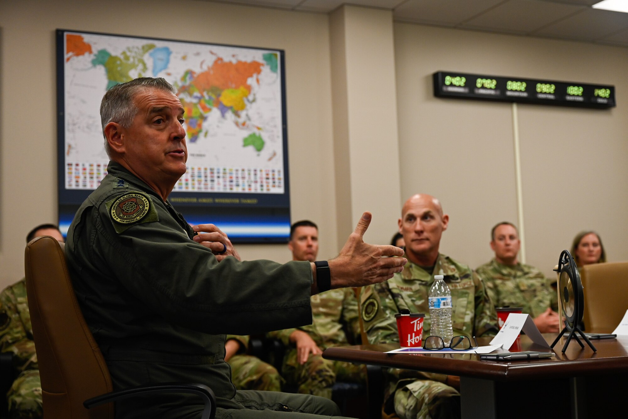 Gen. Mike Minihan, Commander of Air Mobility Command, visits the Niagara Falls Air Reserve Station June 8, 2024.