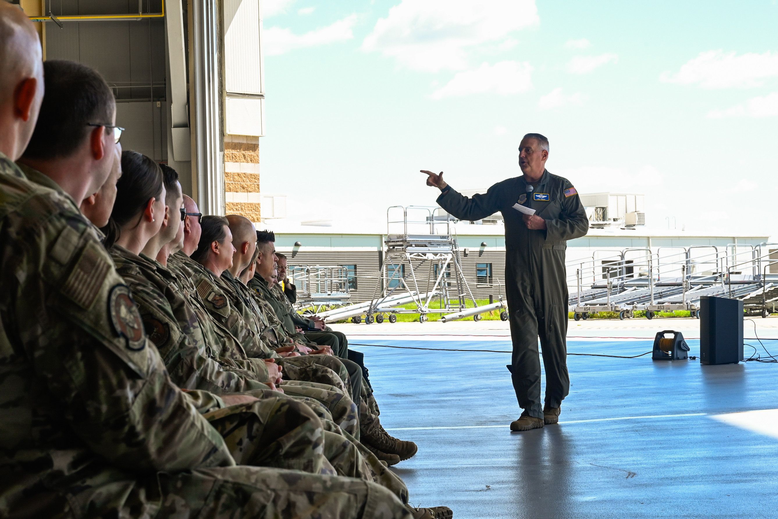 Gen. Mike Minihan, Commander of Air Mobility Command, visits the Niagara Falls Air Reserve Station June 8, 2024.
