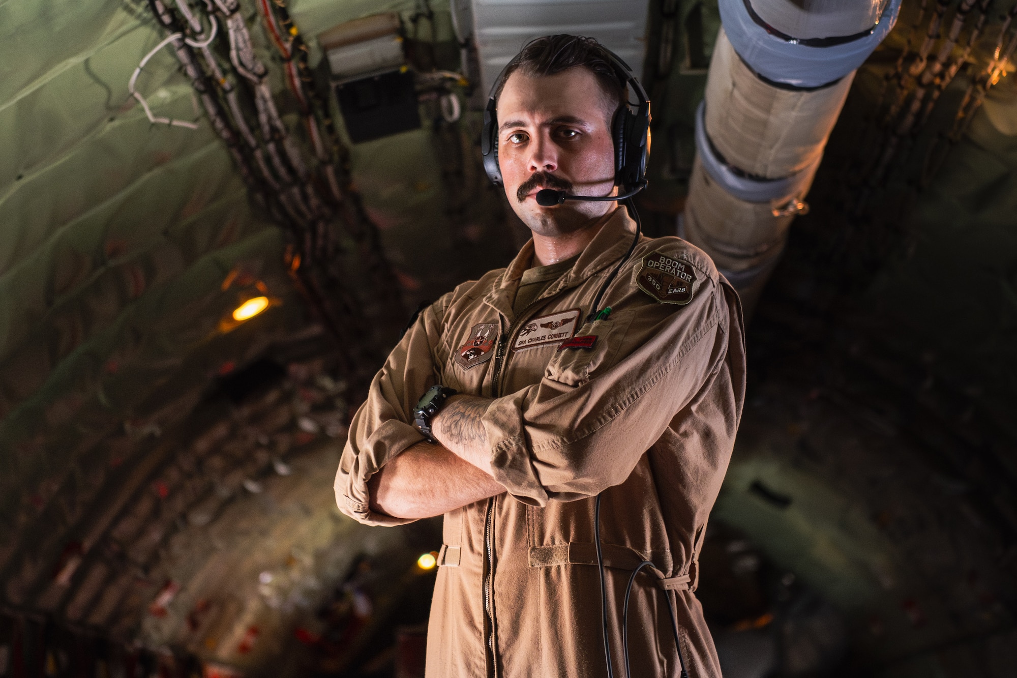 The 350th EARS, more commonly known as the “Red Falcons,” trace their lineage back to the 100th Bombardment Group, or the “Bloody Hundredth,” formed during World War II. The 100th BG and their stories were recently popularized in the television show “Masters of the Air.” (U.S. Air Force photo)