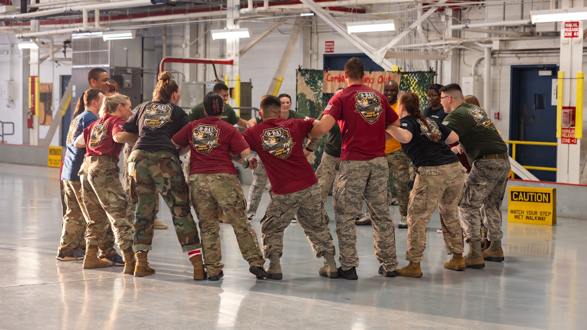 Men and women in a circle