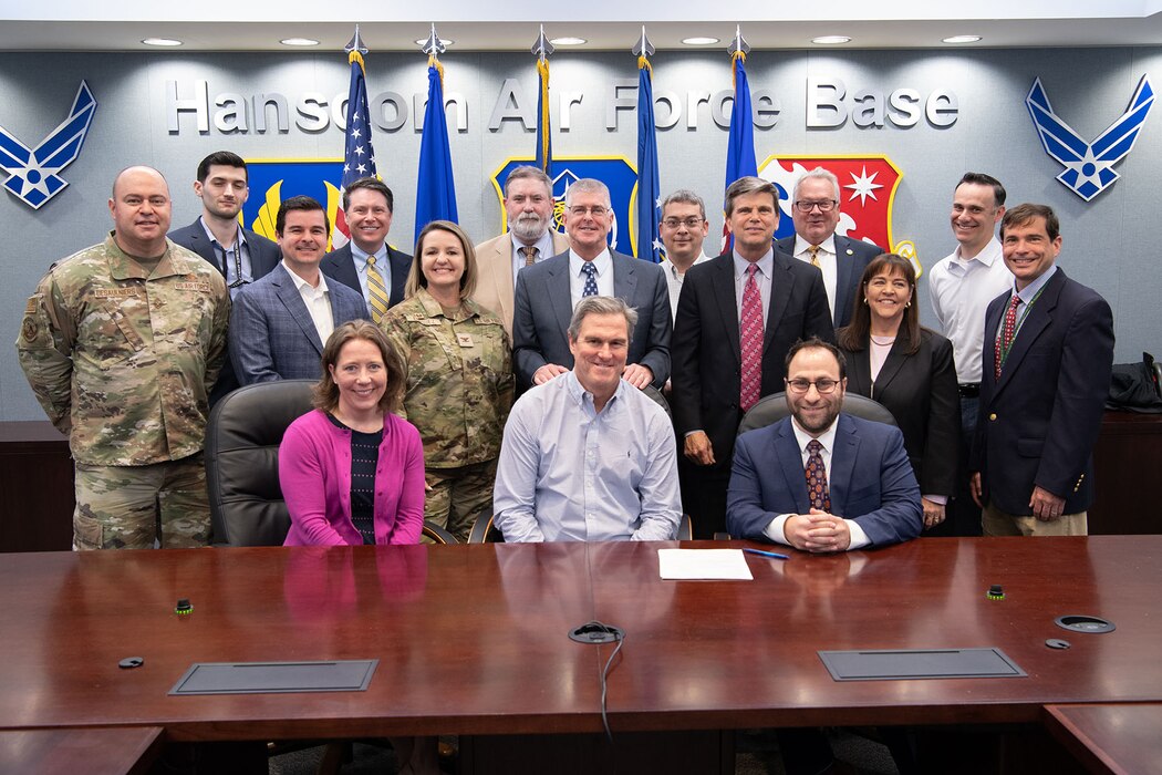 Personnel posing for group photo