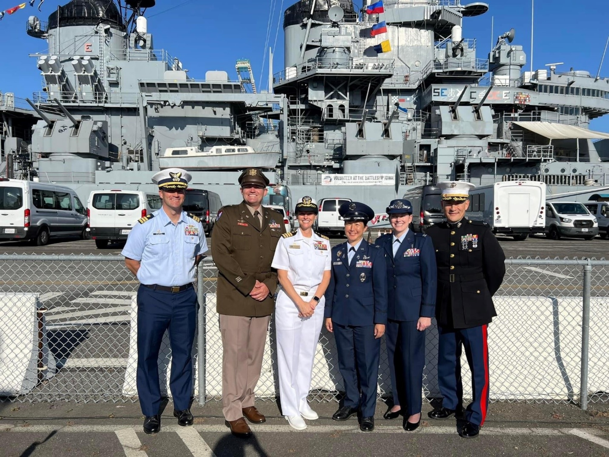 During the closing ceremony at Los Angeles Fleet Week on May 27, senior leaders and local commanders from each military service laid wreaths at the USS Iowa as part of a moving tribute to their branches’ fallen members.