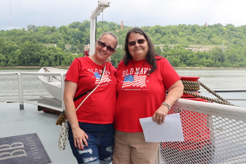 Gold Star family members come together during the 10th Riverboat Ride hosted by Survivors Outreach Services aboard the Belle of Cincinnati on the Ohio River, June 2 2024. This annual event brings together surviving family members of fallen U.S. Army Soldiers and senior military leaders for a day of remembrance. (U.S. Army National Guard photo by Capt. Kaitlin Baudendistel)