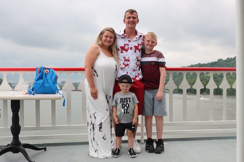 Gold Star family members come together during the 10th Riverboat Ride hosted by Survivors Outreach Services aboard the Belle of Cincinnati on the Ohio River, June 2 2024. This annual event brings together surviving family members of fallen U.S. Army Soldiers and senior military leaders for a day of remembrance. (U.S. Army National Guard photo by Capt. Kaitlin Baudendistel)