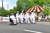 U.S. Naval Sea Cadets march in the Grand Floral Parade during the annual Portland Fleet Week and Rose Festival in Portland, Oregon on June 8, 2024. Portland Fleet Week is a time-honored celebration of the sea services and provides an opportunity for the citizens of Oregon to meet Sailors, Marines and Coast Guardsmen, as well as witness firsthand the latest capabilities of today’s maritime services. (U.S. Navy photo by Mass Communication Specialist 1st Class Heather C. Wamsley)