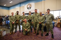 Sailors assigned to the Independence-variant littoral combat ship USS Montgomery (LCS 8) and the Independence-variant littoral combat ship USS Gabrielle Giffords (LCS 10) pose for a photo after volunteering at a thrift store organized by Union Gospel Mission as a part of the annual Rose Festival during Portland Fleet Week in Portland, Oregon, June 8, 2024. Portland Fleet Week is a time-honored celebration of the sea services and provides an opportunity for the citizens of Oregon to meet Sailors, Marines and Coast Guardsmen, as well as witness firsthand the latest capabilities of today’s maritime services. (U.S. Navy photo by Mass Communication Specialist 2nd Class Jordan Jennings)