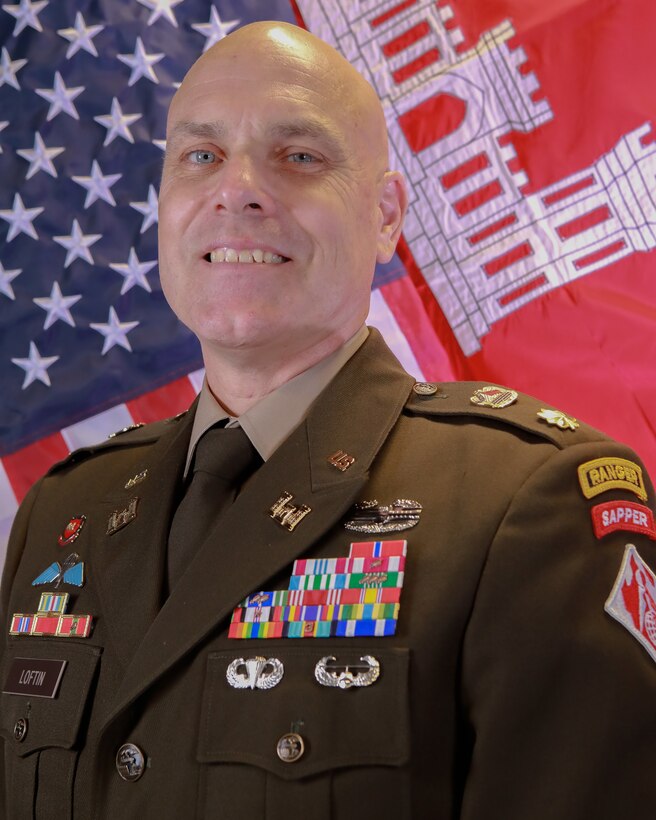 Maj. Curtis J. Loftin is the Deputy District Commander, Tulsa District, U.S. Army Corps of Engineers. He is from Kansas City, Missouri enlisted in the Army in 1995, and earned his commission as an Engineer Officer in October 2008 from the United States Army Officer Candidate School at Fort Benning, Georgia. He came to the Tulsa District in May 2024.