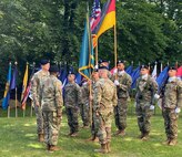 Army Field Support Battalion-Germany conducted a combined change of command and relinquishment of responsibility ceremony under the Water Tower at Tower Barracks in Grafenwöhr, Germany, June 12. Army Lt. Col. Jonathan Neal assumed command of AFSBn-Germany from Lt. Col. Denny Bernacki, and Command Sgt. Maj. Randy Leyba relinquished responsibility.