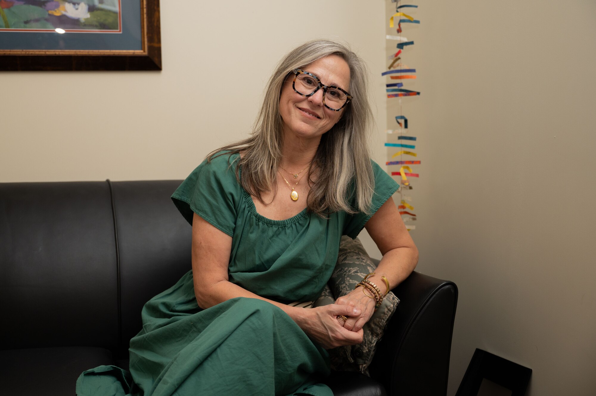 The Zen Den is a space within the 102nd Intelligence Wing where members can go for their mental wellness needs. The space was built as an escape from the fast-paced environment on base, designed intentionally to look, smell, sound and feel different than all workstations.