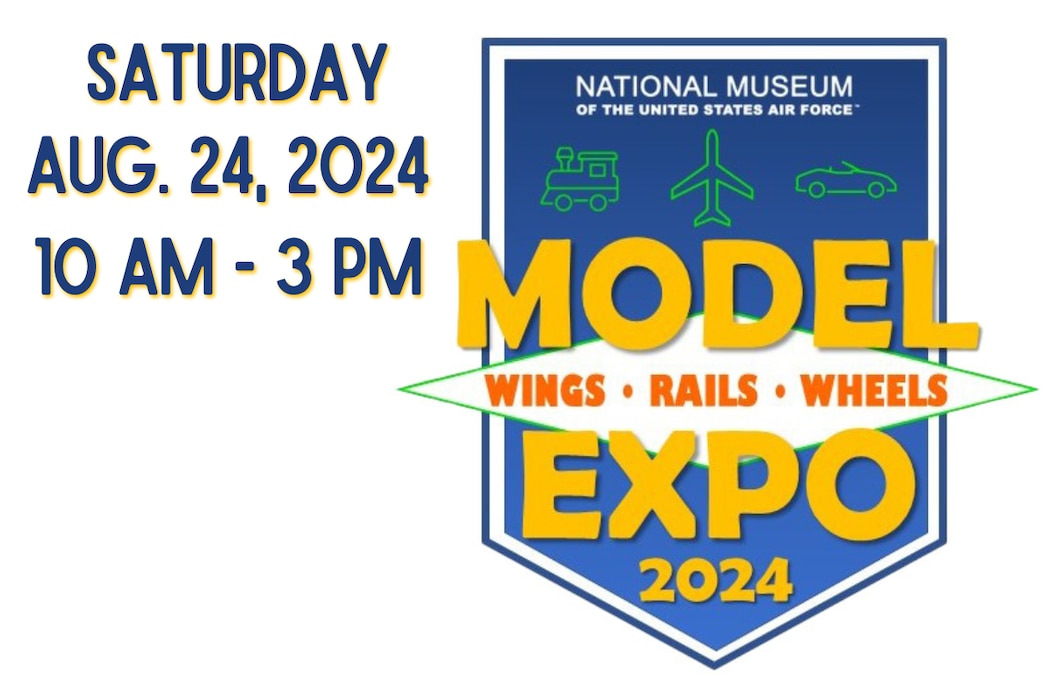 The Wings, Rails and Wheels Model Expo will be held Saturday, Aug. 24 from 10 a.m. - 3 p.m. On the right is the Model Expo logo.
