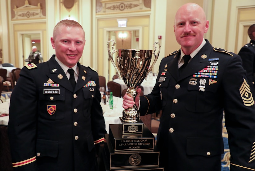 I Company joined other food service professionals from every branch of the military who were also receiving awards for being the top of their branch's food service units. (U.S. Army National Guard photo by Sgt. 1st. Class Benjamin Crane)