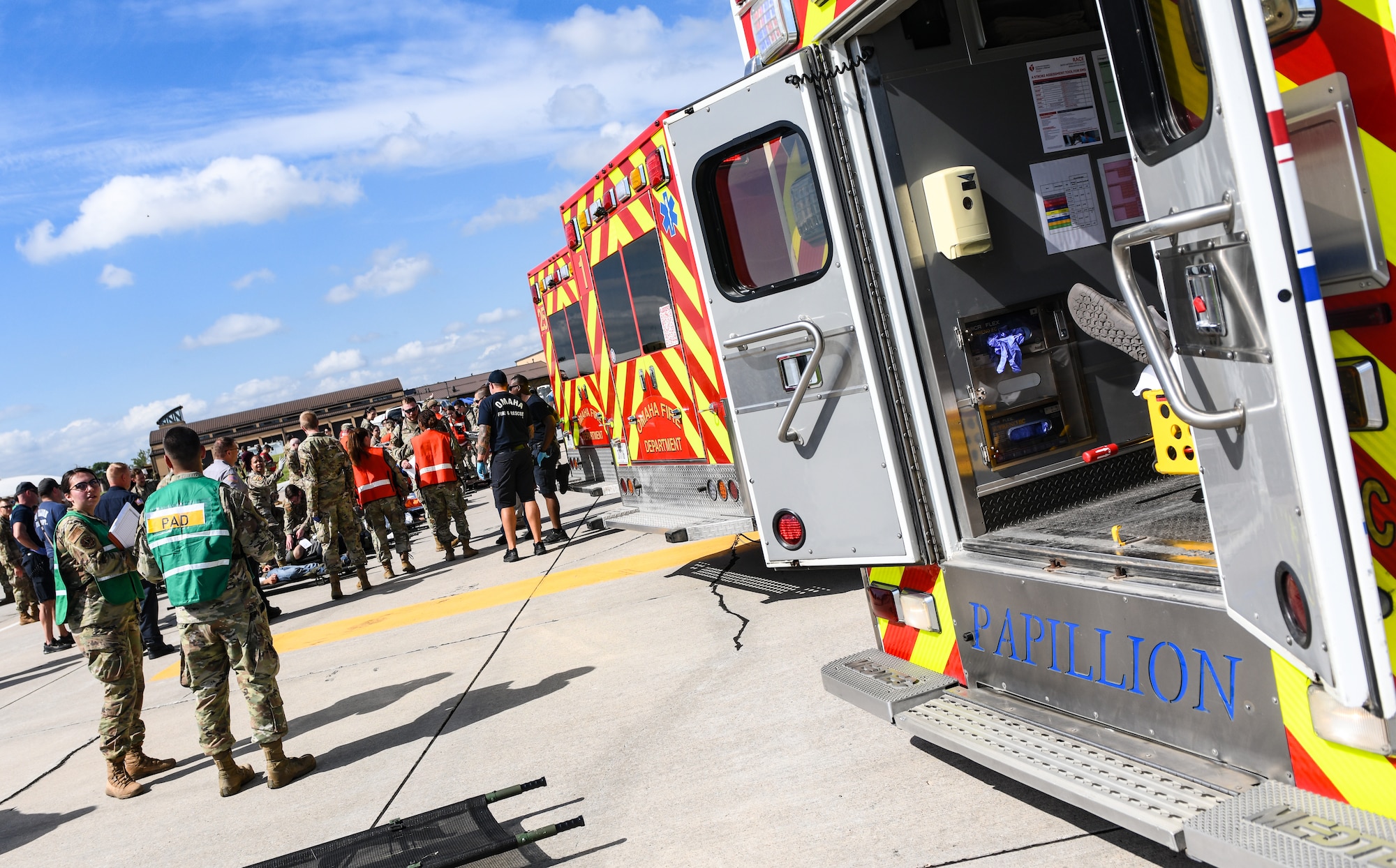 fire trucks near exercise