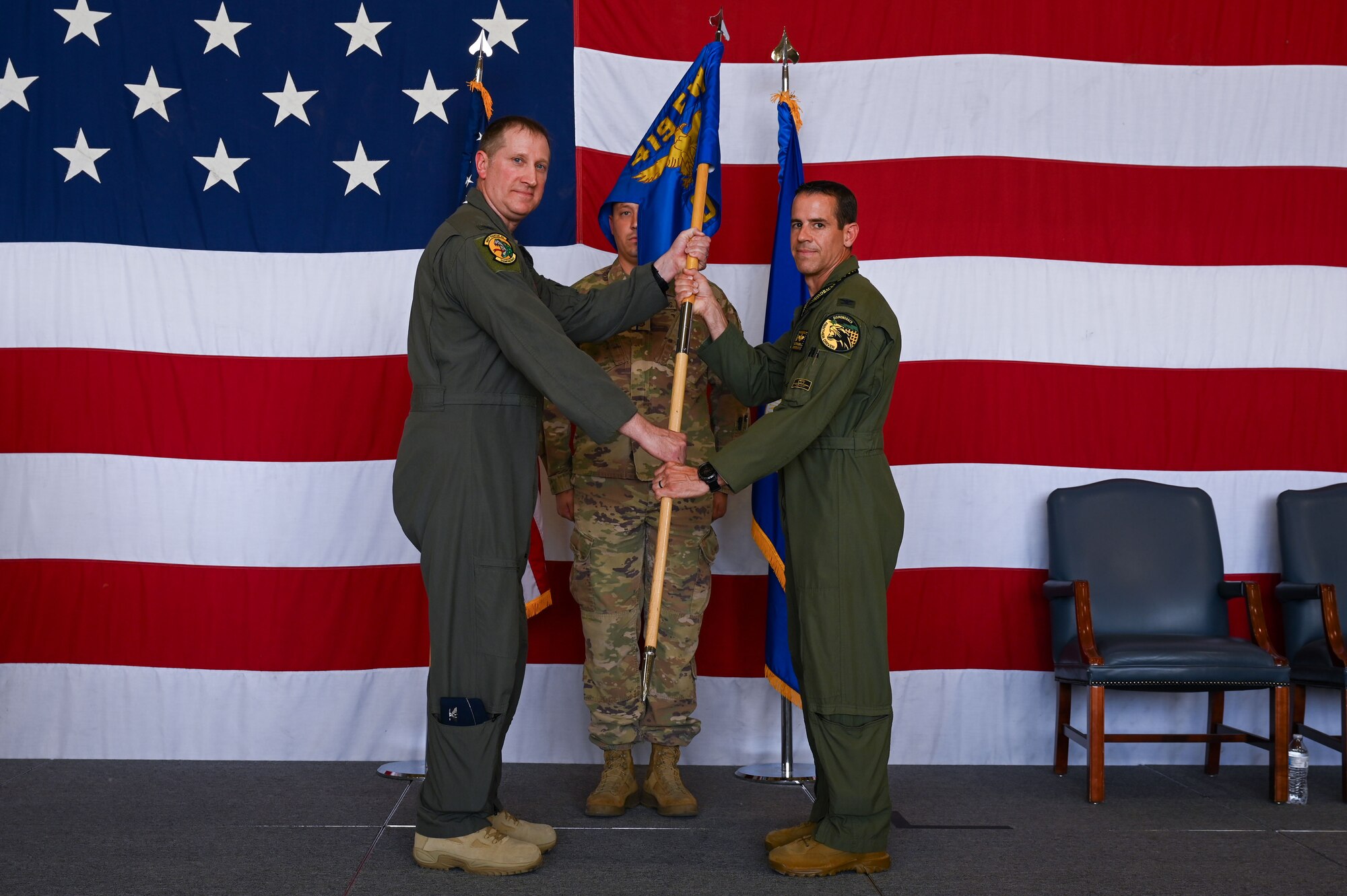 Col. Shad Stromberg assumed command of the 419th Operations Group during a ceremony here, June 1, 2024.