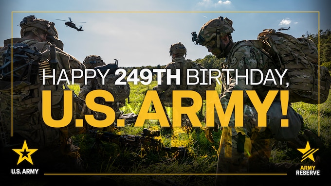 For 249 years, Army Soldiers and civilians have supported our nation with their service. We will continue to defend our nation in the future. Our theme for the Army Birthday this year is “Honoring the Past, Defending the Future.”