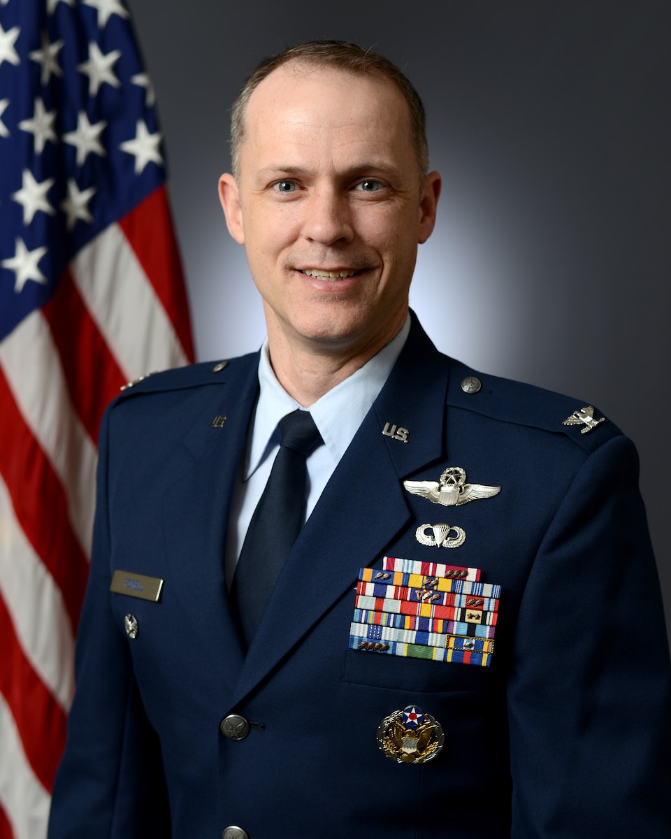 A photo depicting the 374th Operation Group commander.