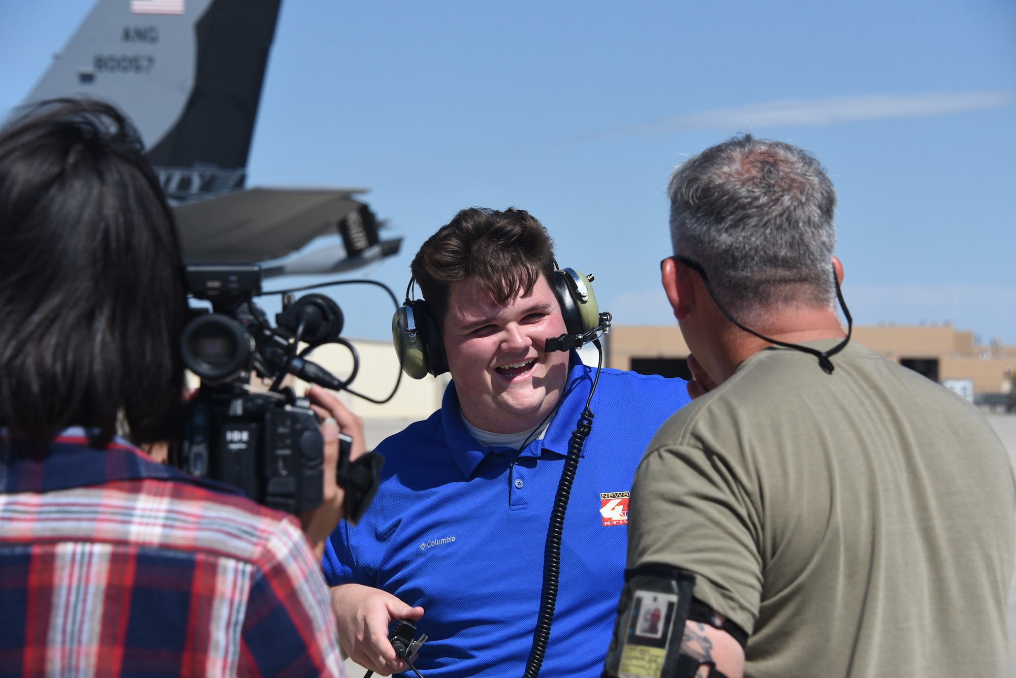 185th ARW, Senior Master Sgt. Lance Larson speaks with KTIV Meteorologist, Jacob Howard.