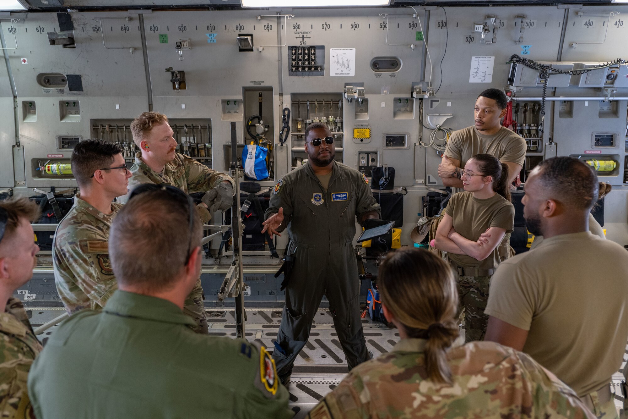 U.S. Air Force Instructor talks to Airman.