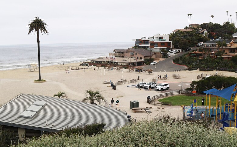 Moonlight State Beach is pictured with a fresh coat of sand May 13 in Encinitas, California.