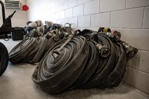 Equipment sitting against a wall in the new FARP building.