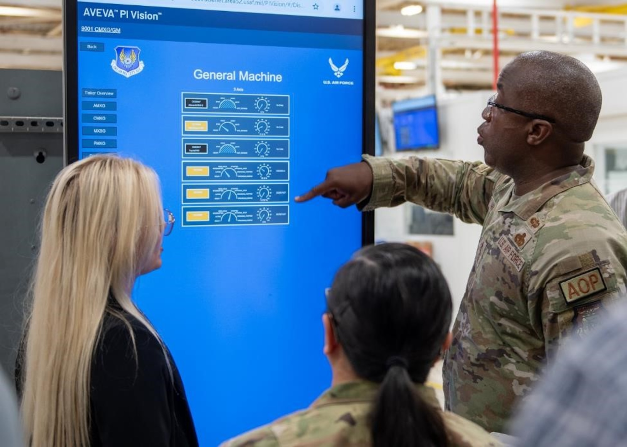 people looking at monitor