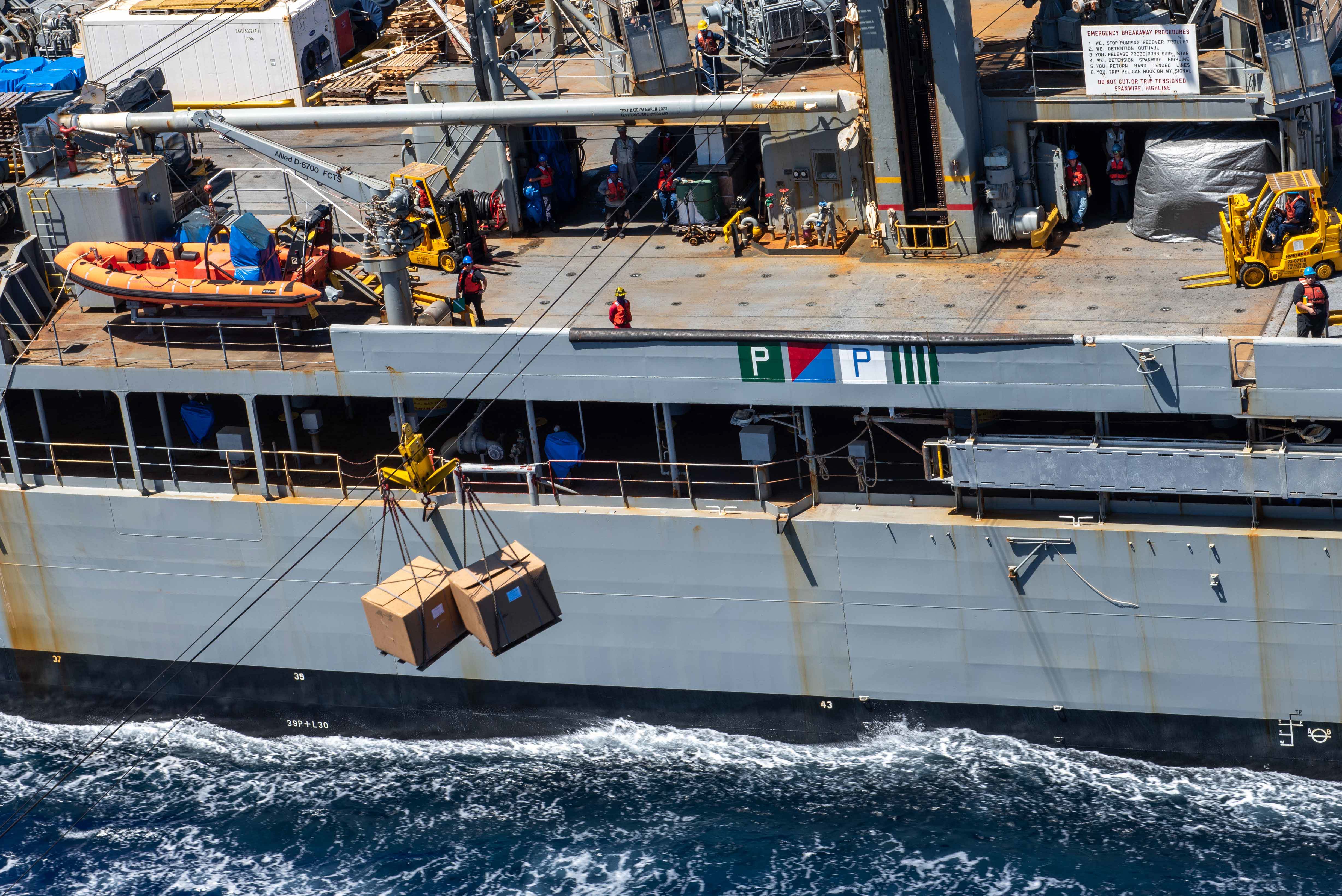 USS Ronald Reagan (CVN 76) fueling-at-sea and replenishment-at-sea.