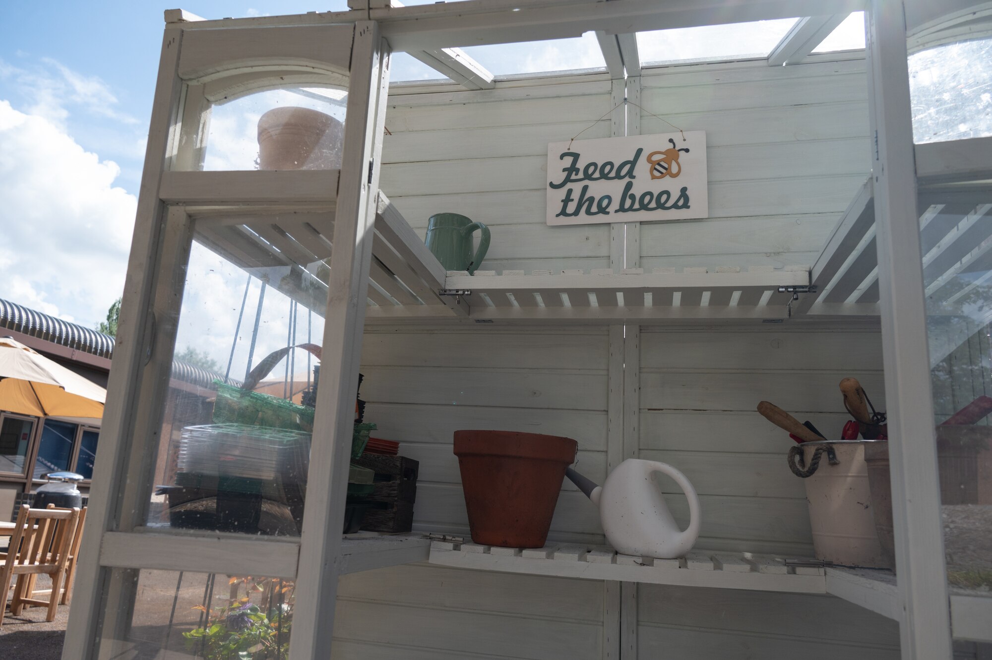 A new tool shed was built at the library courtyard.