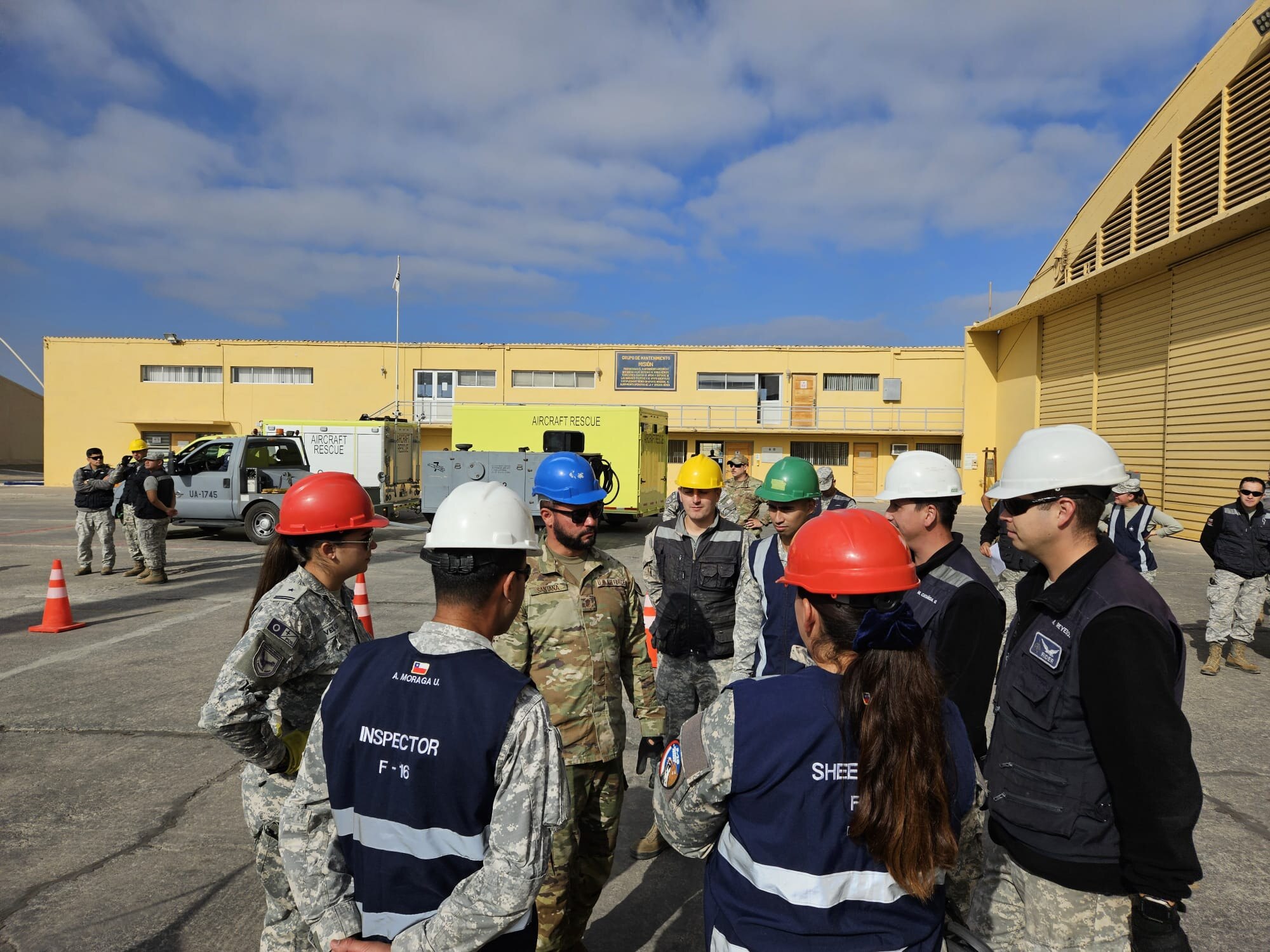 photo of Airmen from different country's working together