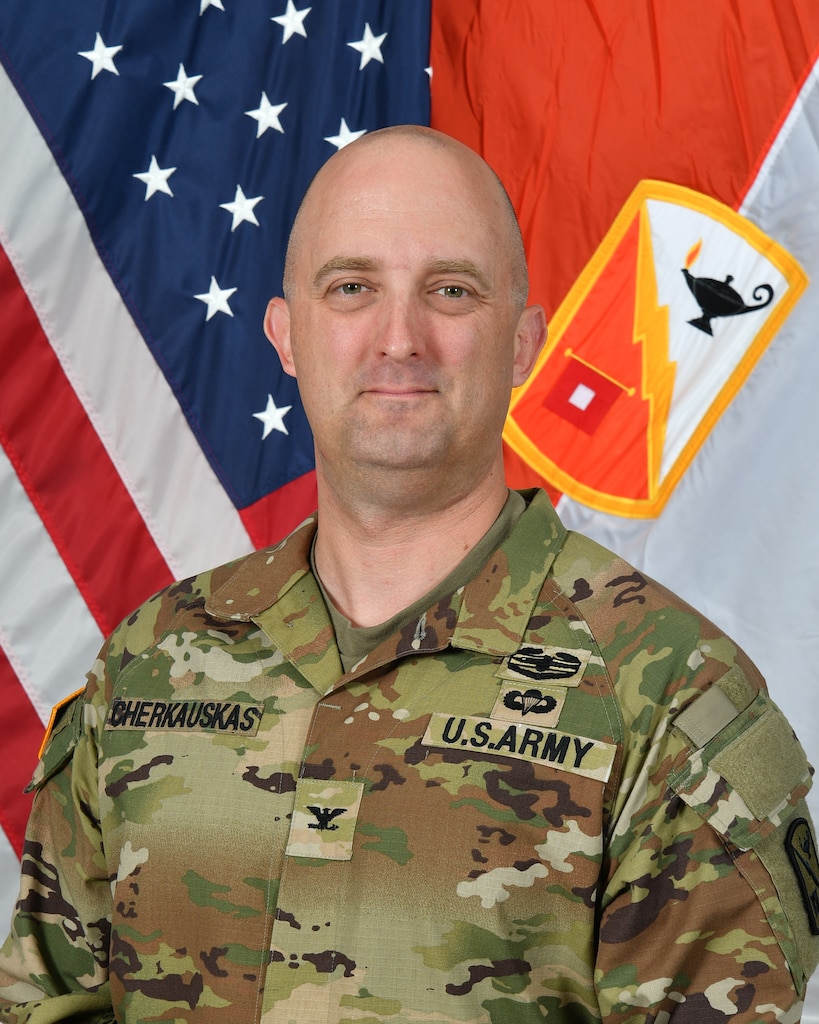 Official photos of COL William J. Cherkauskas, commanding officer, 15th Signal Brigade