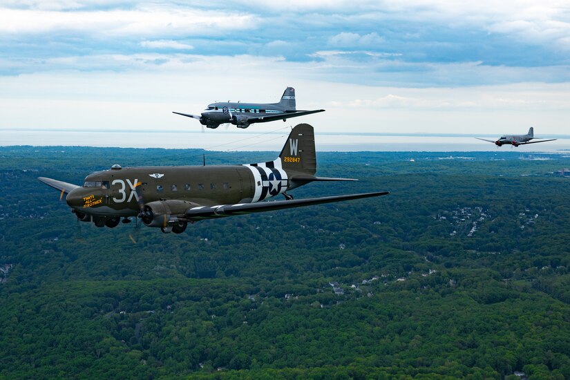 D-Day Squadron Travels Over 3,000 Miles, Crosses Atlantic Ocean to Commemorate 80th Anniversary of D-Day