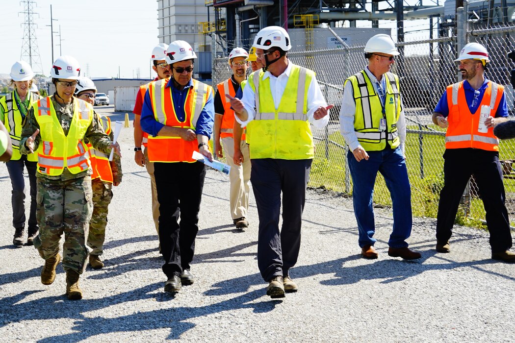 Team members from USACE Louisville District and Louisville and Jefferson County Metropolitan Sewer District, provide a tour for Mr. Michael Connor, the Assistant Secretary of the Army for Civil Works, of MSD’s $230 million project to replace MSD’s Paddy’s Run Flood Pump Station in Louisville, Ky.