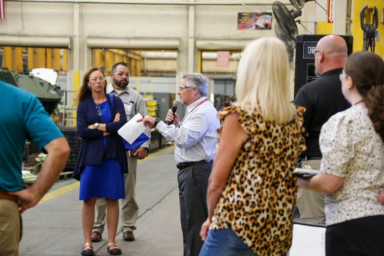 Department of Defense leaders from across the joint services attended the Organic Industrial Base (OIB) Commanders & Leaders Peer-to-Peer (P2P) Meeting, hosted by Production Plant Albany, Marine Depot Maintenance Command at Marine Corps Logistics Base, Albany, Ga. from June 10-12