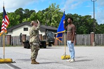 Airman swearing into the U.S. Air Force
