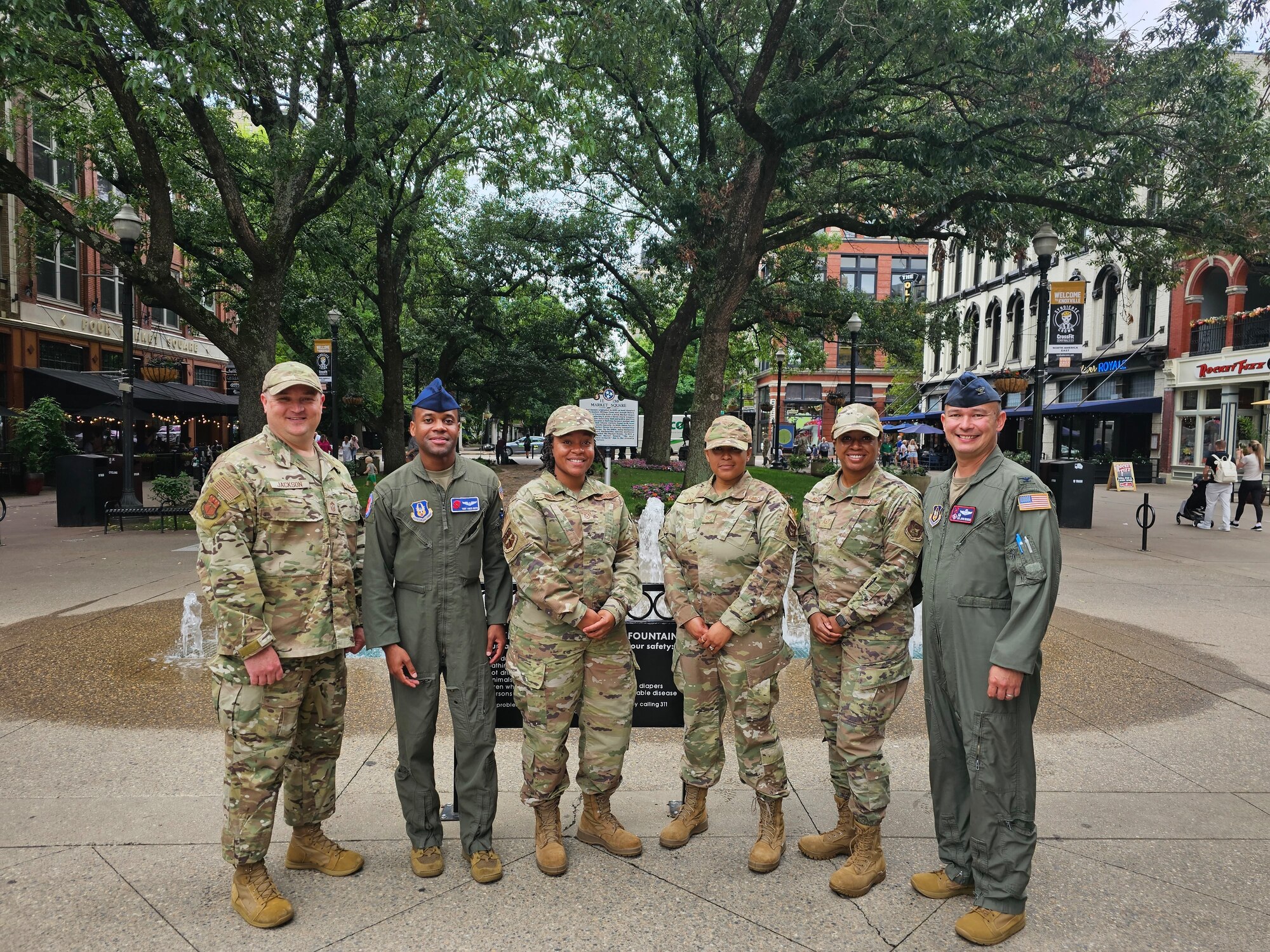 Airmen attending 22nd Air Force summits stand for a group photo.