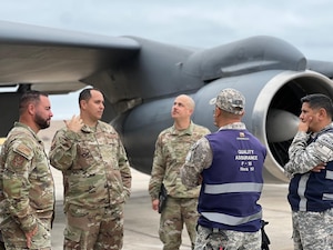 photo of Airmen from different country's working together
