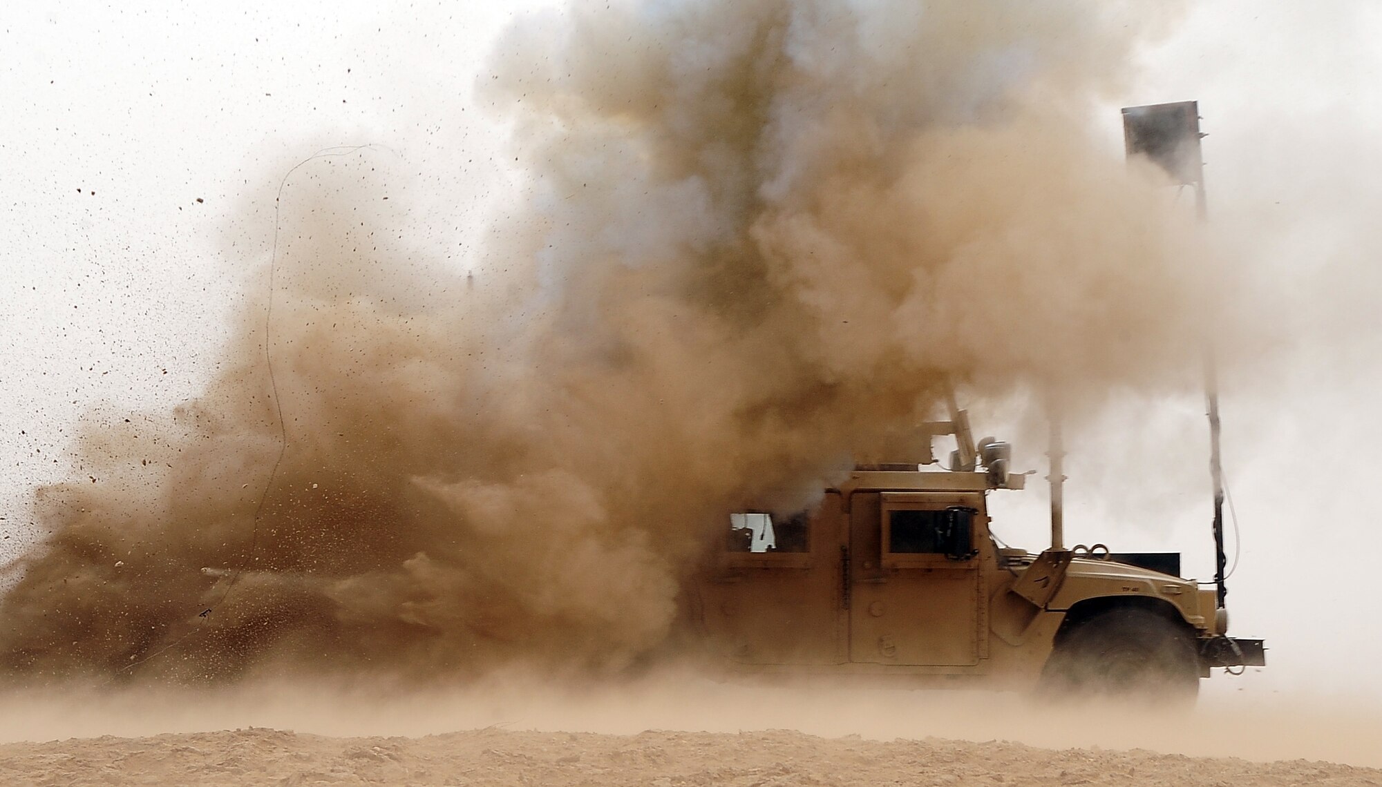 Simulated improvised explosive device attack