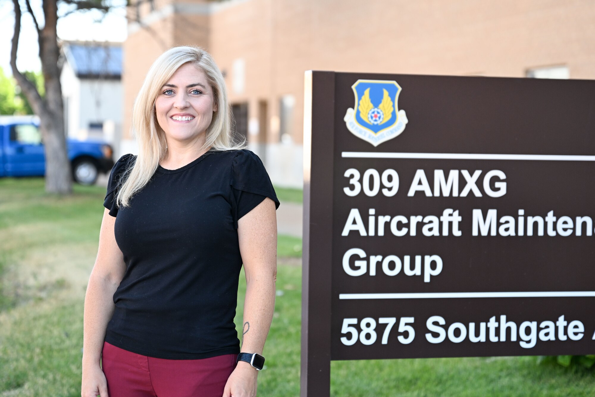 This month's spotlight is Caralee "Cara" Pritchett, a management analyst in the Engineering Office at the 309th Aircraft Maintenance Group, Ogden Air Logistics Complex. She  brings 15 years of government service experience to her role and has been with the complex for four years. (U.S. Air Force photo by Cynthia Griggs)