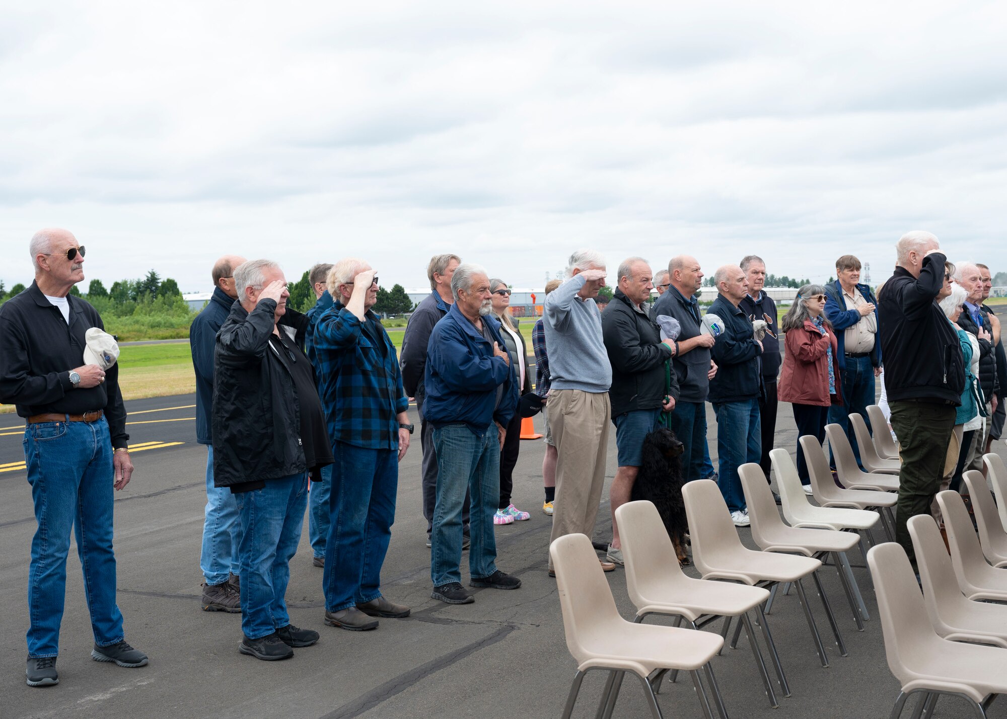 A dedication ceremony to unveil the new Col. Joe Jackson mural and bench was held at Auburn Municipal Airport, Washington, June 17, 2024. The ceremony honored Jackson, his family who were present at the event and those who have served. Jackson was awarded the Medal of Honor by President Lyndon B. Johnson for his efforts in saving three Airmen in an evacuation during the Vietnam War.