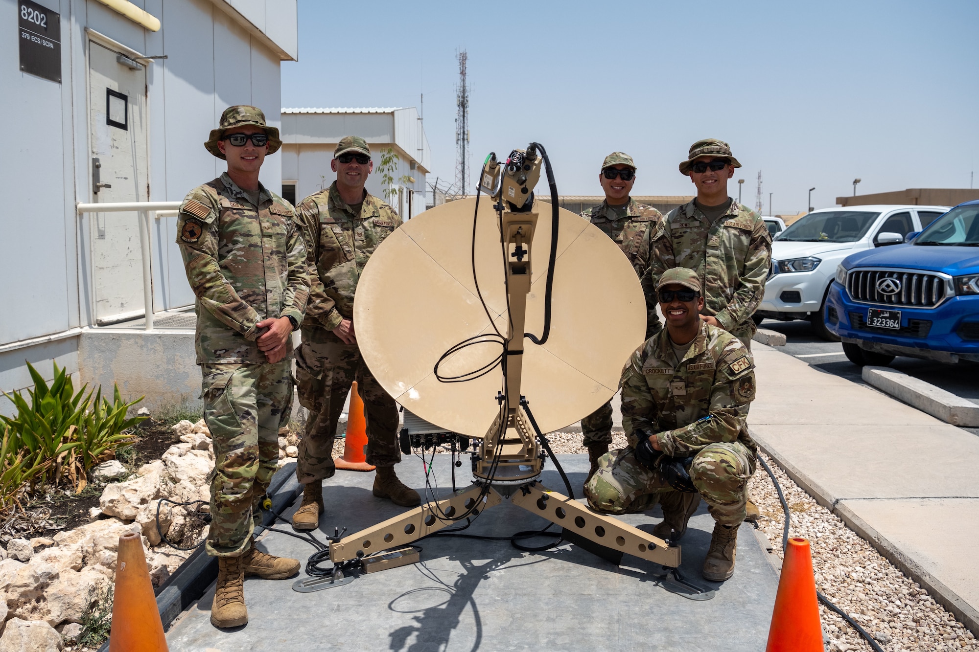 The DC2 team is a dedicated forward-deployable team focused on establishing a command and control center in austere environments. Regardless of the location within the AOR, the DC2 can establish a connection within an hour of landing. (U.S. Air Force photo)