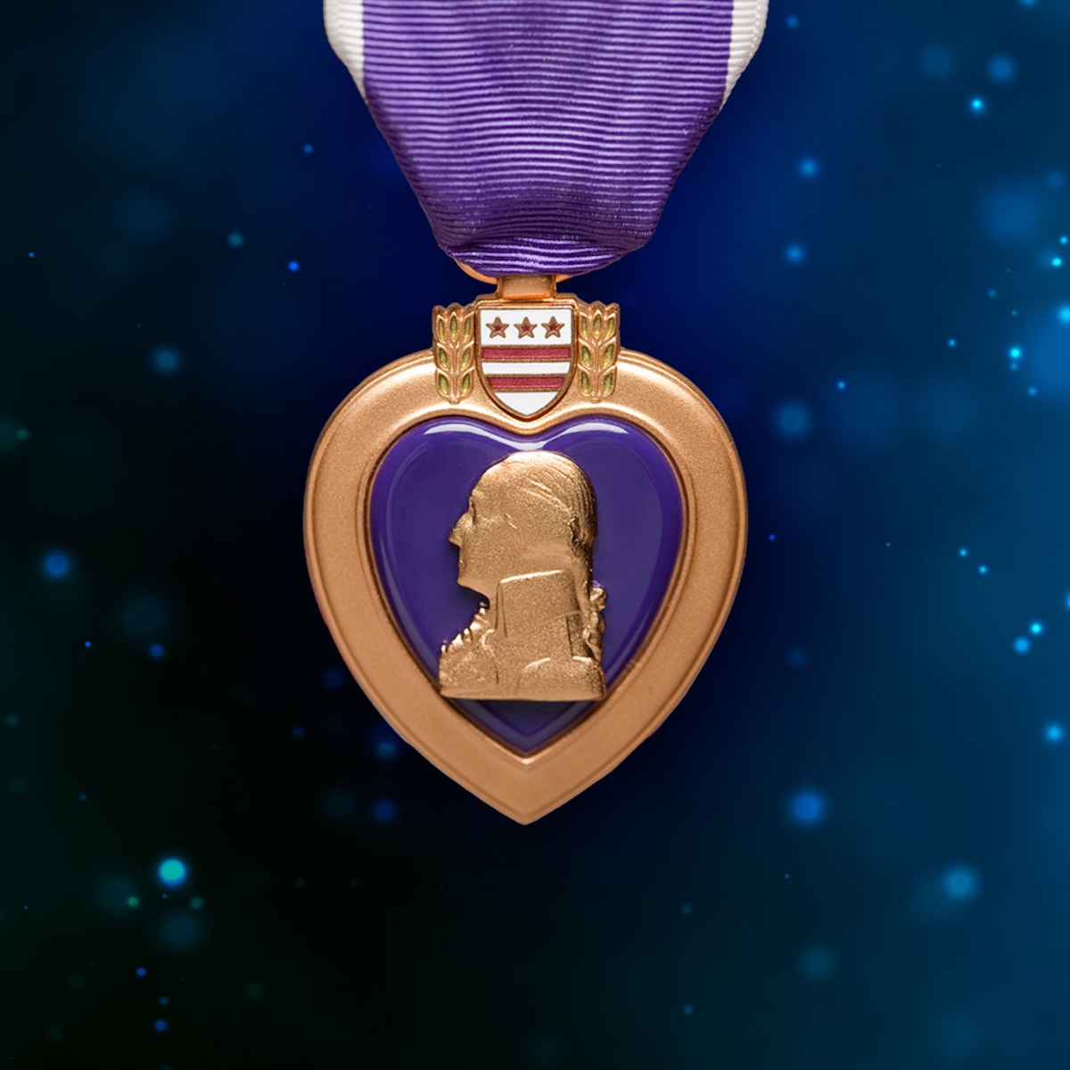 Purple Heart medal [image is not public domain].