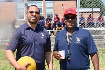 Capital Guardian Youth ChalleNGe Academy (CGYCA) and Maryland Freestate ChalleNGe Academy cadets compete in Battle of the Beltway, in Laurel, Md., June 18, 2024. Cadets competed against each other in five categories to include an obstacle course, drill and ceremony, basketball, kickball, and physical fitness.