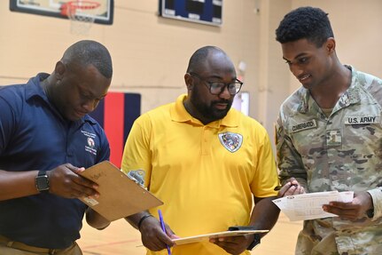 Capital Guardian Youth ChalleNGe Academy (CGYCA) and Maryland Freestate ChalleNGe Academy cadets compete in Battle of the Beltway, in Laurel, Md., June 18, 2024. Cadets competed against each other in five categories to include an obstacle course, drill and ceremony, basketball, kickball, and physical fitness.