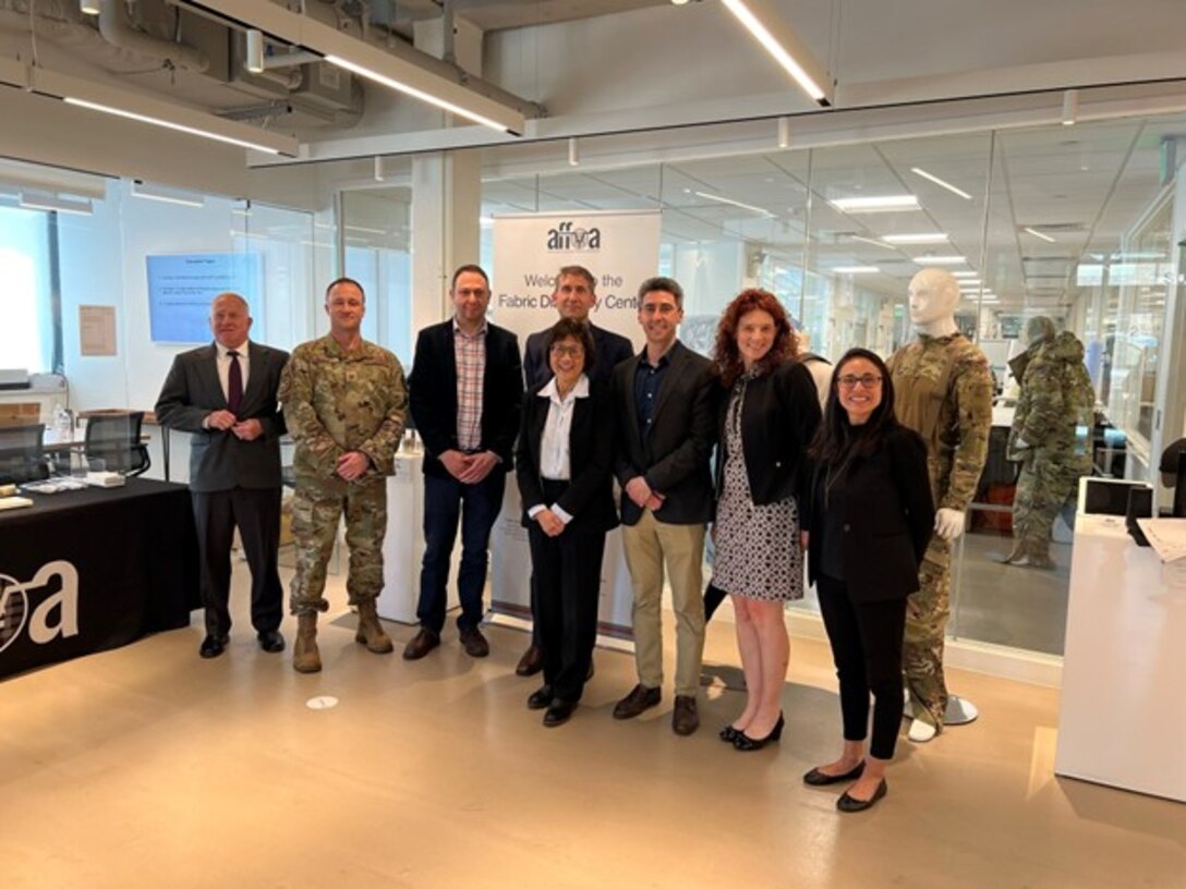 DoD Advanced Functional Fabrics of America (AFFOA) MII provided an institute overview and demonstrated technology capabilities at its Cambridge, MA headquarters to Under Secretary of Defense for Research and Engineering Heidi Shyu on May 31.