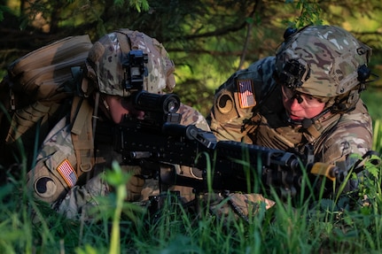 Virginia, Kentucky and West Virginia Army National Guard Soldiers along with members of the 72nd Mechanized Battalion, 7th Mechanized Brigade, Czech Republic Army, participated in a culminating training exercise May 14, 2024, in the Olomouc Region of the Czech Republic. The units are mobilized for Immediate Response 24 as Task Force St. Lo under the command of the Virginia National Guard’s 3rd Battalion, 116th Infantry Regiment, 116th Infantry Brigade Combat Team.