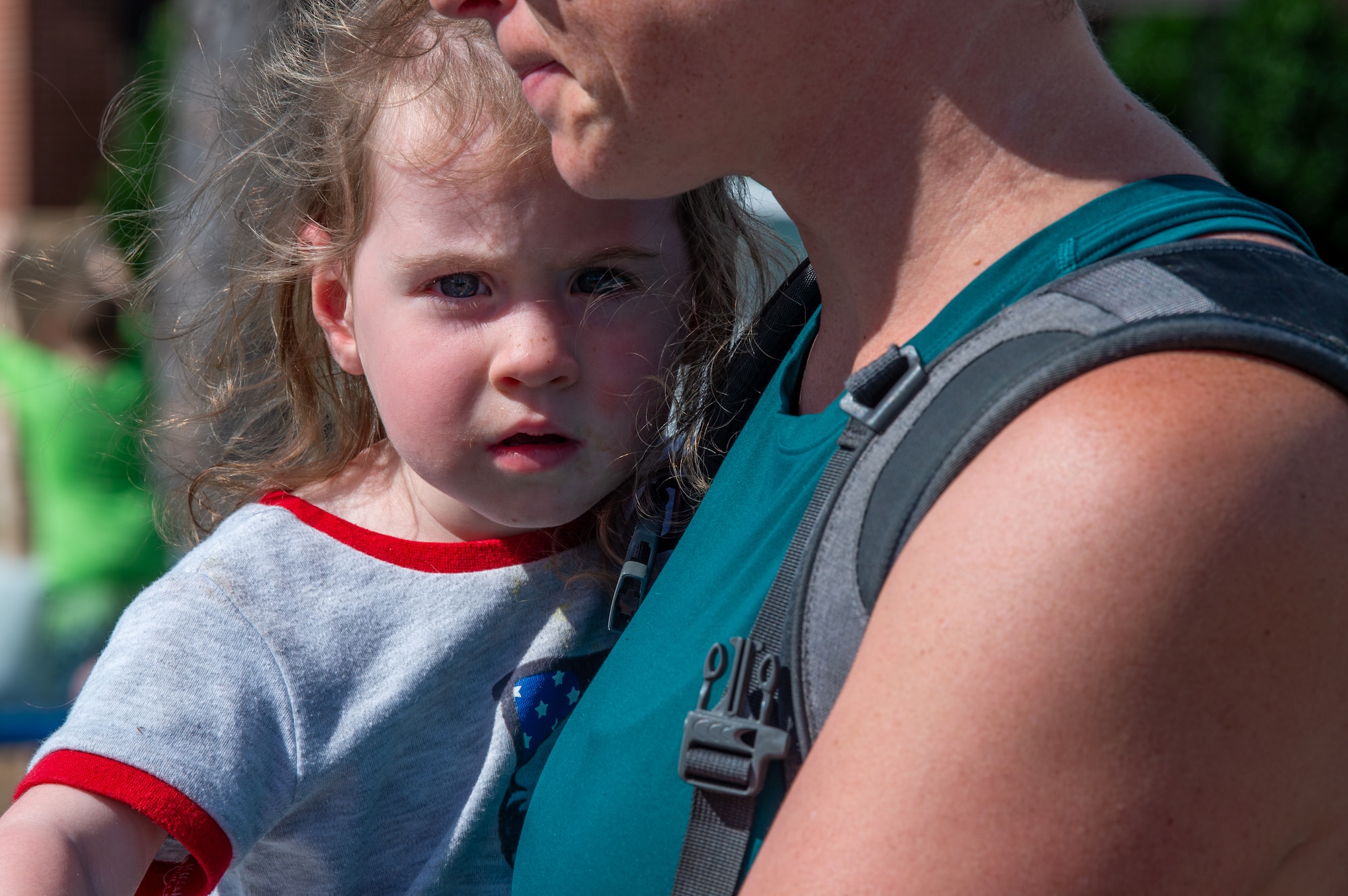 A military family participates in a Hearts Apart dinner at Moody Air Force Base, Georgia, June 20, 2024. The base hosts these dinners to show support for military families who have loved ones currently deployed. (U.S. Air Force photo by Airman 1st Class Iain Stanley)